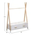 ΚΡΕΜΑΣΤΡΑ ΜΕ ΣΥΡΤΑΡΙΑ ΠΑΙΔΙΚH PASCHAL HM2491.03 ΜΕΛΑΜΙΝΗ-ΞΥΛΟ ΠΕΥΚΟΥ 80x40x130Υεκ