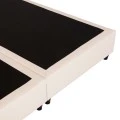 ΚΡEΒΑΤΙ ΔΙΠΛΟ LUTHER HM717 ΜΠΕΖ ΥΦΑΣΜΑ ΓΙΑ ΣΤΡΩΜΑ 160x200εκ.