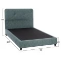 ΚΡΕΒΑΤΙ DOLORES ΑΠΟ ΥΦΑΣΜΑ LIGHT GREEN HM649.27 ΓΙΑ ΣΤΡΩΜΑ 90x200 εκ.