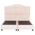 ΚΡΕΒΑΤΙ MALENA HM638.22 ΜΠΕΖ ΥΦΑΣΜΑ Τ. NUBUCK ΓΙΑ ΣΤΡΩΜΑ 150x200εκ.