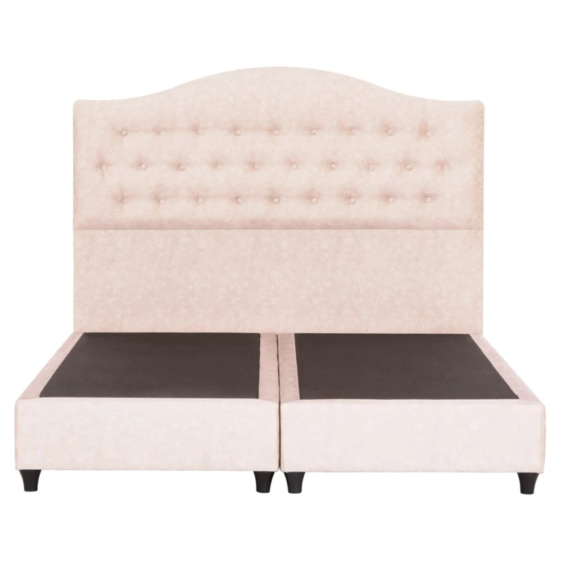 ΚΡΕΒΑΤΙ MALENA HM638.22 ΜΠΕΖ ΥΦΑΣΜΑ Τ. NUBUCK ΓΙΑ ΣΤΡΩΜΑ 150x200εκ.