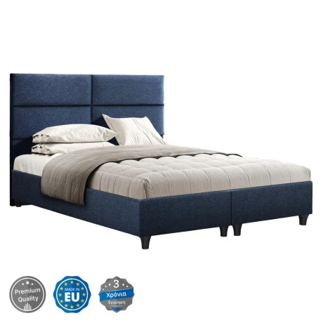 ΚΡΕΒΑΤΙ MILO ΑΠΟ ΜΠΛΕ ΥΦΑΣΜΑ HM616.08 ΓΙΑ ΣΤΡΩΜΑ 160x200 εκ.