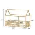 ΚΡΕΒΑΤΙ ΠΑΙΔΙΚΟ ΜΕ ΚΑΓΚΕΛΟ HOUSER HM706.01 τ.MONTESSORI ΞΥΛΟ ΠΕΥΚΟ ΦΥΣΙΚΟ-190x90εκ