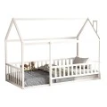 ΚΡΕΒΑΤΙ ΠΑΙΔΙΚΟ ΜΕ ΚΑΓΚΕΛΟ HOUSER HM706.03 τ.MONTESSORI ΞΥΛΟ ΠΕΥΚΟ ΛΕΥΚΟ-190x90εκ