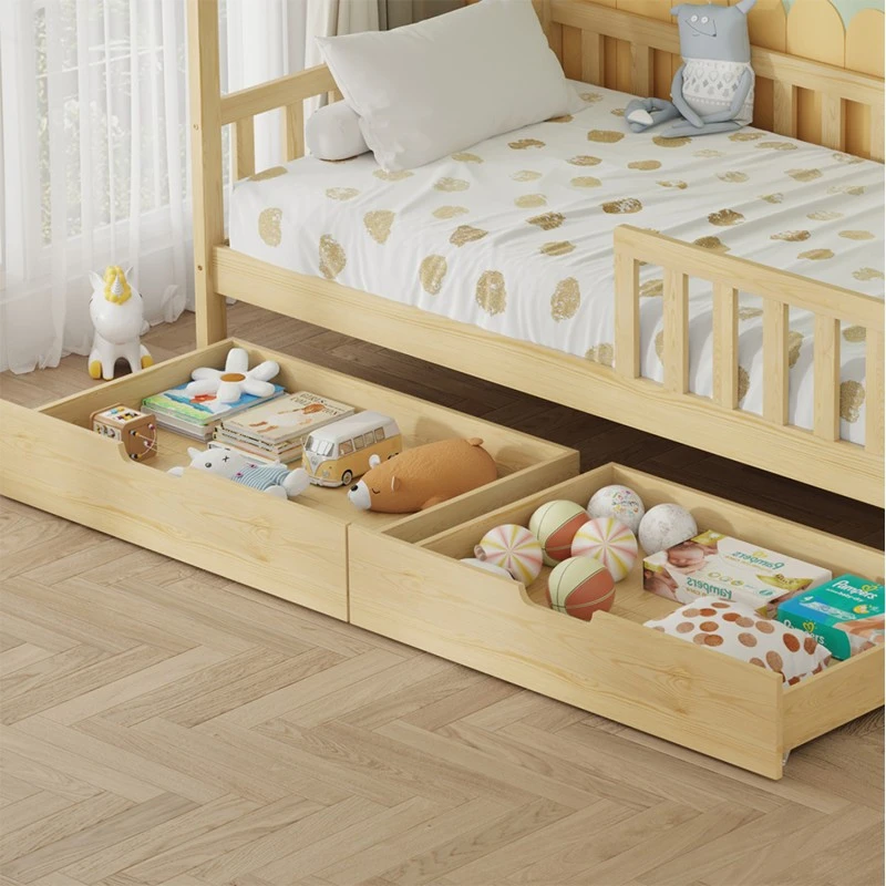 ΚΡΕΒΑΤΙ ΠΑΙΔΙΚΟ ΜΕ ΣΥΡΤΑΡΙΑ PHYLLIS HM724.01 τ.MONTESSORI ΦΥΣΙΚΟ 196x97x161Υεκ.