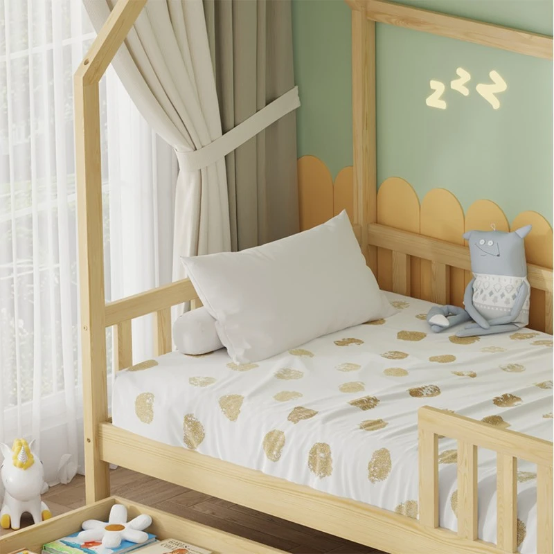 ΚΡΕΒΑΤΙ ΠΑΙΔΙΚΟ ΜΕ ΣΥΡΤΑΡΙΑ PHYLLIS HM724.01 τ.MONTESSORI ΦΥΣΙΚΟ 196x97x161Υεκ.