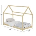 ΚΡΕΒΑΤΙ ΠΑΙΔΙΚΟ PEPE HM677.01 τ.MONTESSORI ΞΥΛΟ ΠΕΥΚΟ ΦΥΣΙΚΟ- 190x90εκ