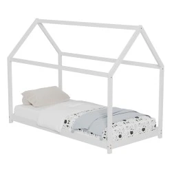 ΚΡΕΒΑΤΙ ΠΑΙΔΙΚΟ PEPE HM677.03 τ.MONTESSORI ΞΥΛΟ ΠΕΥΚΟ ΛΕΥΚΟ- 190x90εκ