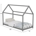 ΚΡΕΒΑΤΙ ΠΑΙΔΙΚΟ PEPE HM677.05 τ.MONTESSORI ΞΥΛΟ ΠΕΥΚΟ ΓΚΡΙ- 190x90εκ