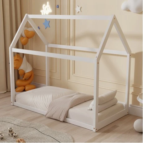 ΚΡΕΒΑΤΙ ΠΑΙΔΙΚΟ PEPE HM678.03 τ.MONTESSORI ΞΥΛΟ ΠΕΥΚΟ ΛΕΥΚΟ- 140x70εκ