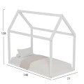 ΚΡΕΒΑΤΙ ΠΑΙΔΙΚΟ PEPE HM678.03 τ.MONTESSORI ΞΥΛΟ ΠΕΥΚΟ ΛΕΥΚΟ- 140x70εκ