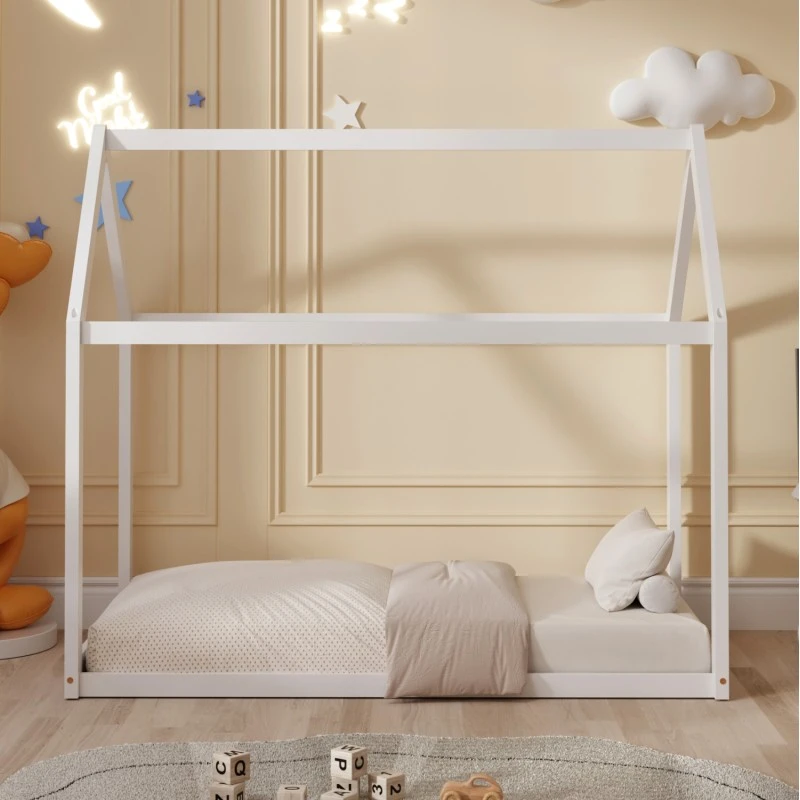 ΚΡΕΒΑΤΙ ΠΑΙΔΙΚΟ PEPE HM678.03 τ.MONTESSORI ΞΥΛΟ ΠΕΥΚΟ ΛΕΥΚΟ- 140x70εκ