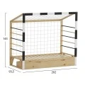 ΚΡΕΒΑΤΙ ΠΑΙΔΙΚΟ τ.MONTESSORI ΜΕ ΣΥΡΤΑΡΙ GOALIE HM700 ΞΥΛΟ ΠΕΥΚΟΥ ΦΥΣΙΚΟ-ΛΕΥΚΟ-ΜΑΥΡΟ- 190x90εκ