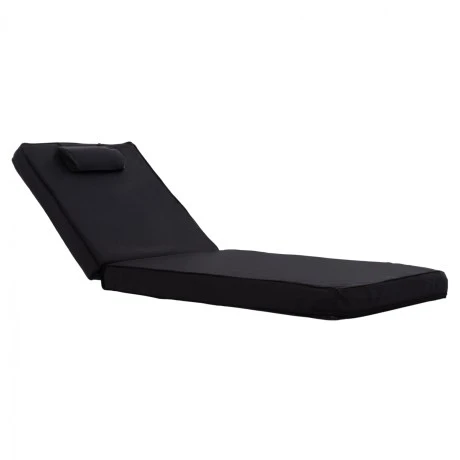 ΜΑΞΙΛΑΡΙ ΞΑΠΛΩΣΤΡΑΣ TEXTILENE 600gr/m2 2X1 SIFNOS ΜΑΥΡΟ HM11237.05T 194x70x11 εκ.