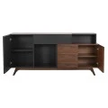 ΜΠΟΥΦΕΣ PREDA HM9747 MDF ΜΕ ΚΑΡΥΔΙ & ΣΚΟΥΡΟ ΓΚΡΙ ΚΑΠΛΑΜΑ 167x28-40x80Υεκ.