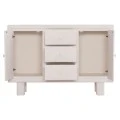 ΜΠΟΥΦΕΣ ΣΕΙΡΑ SANTORINI HM18048 MDF ΣΕ ΥΠΟΛΕΥΚΟ ΧΡΩΜΑ-3 ΣΥΡΤΑΡΙΑ & 2 ΠΟΡΤΕΣ 120x38x80Υεκ.