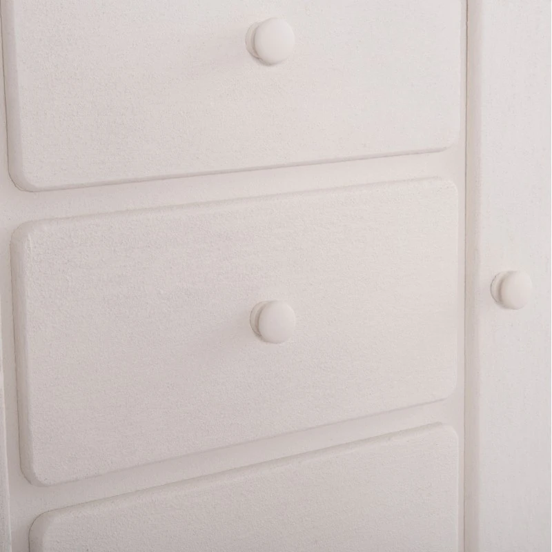 ΜΠΟΥΦΕΣ ΣΕΙΡΑ SANTORINI HM18048 MDF ΣΕ ΥΠΟΛΕΥΚΟ ΧΡΩΜΑ-3 ΣΥΡΤΑΡΙΑ & 2 ΠΟΡΤΕΣ 120x38x80Υεκ.