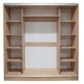 ΝΤΟΥΛΑΠΑ 3ΦΥΛΛΗ ΣΥΡΟΜΕΝΗ ΜΕ ΚΑΘΡΕΠΤΗ SONAMA OAK HM2435  200X60X210Υεκ
