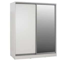 ΝΤΟΥΛΑΠΑ ADLER ΜΕΛΑΜΙΝΗΣ ΛΕΥΚΗ ΜΕ ΚΑΘΡΕΠΤΗ HM2437.03  180X60X210Υεκ.