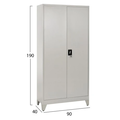 ΝΤΟΥΛΑΠΑ ΜΕΤΑΛΛΙΚΗ DURON HM21000 ΔΙΦΥΛΛΗ ΜΕ 5 ΑΠΟΘ.ΧΩΡΟΥΣ & ΠΟΔΙΑ- ΓΚΡΙ 90Χ40Χ190Yεκ