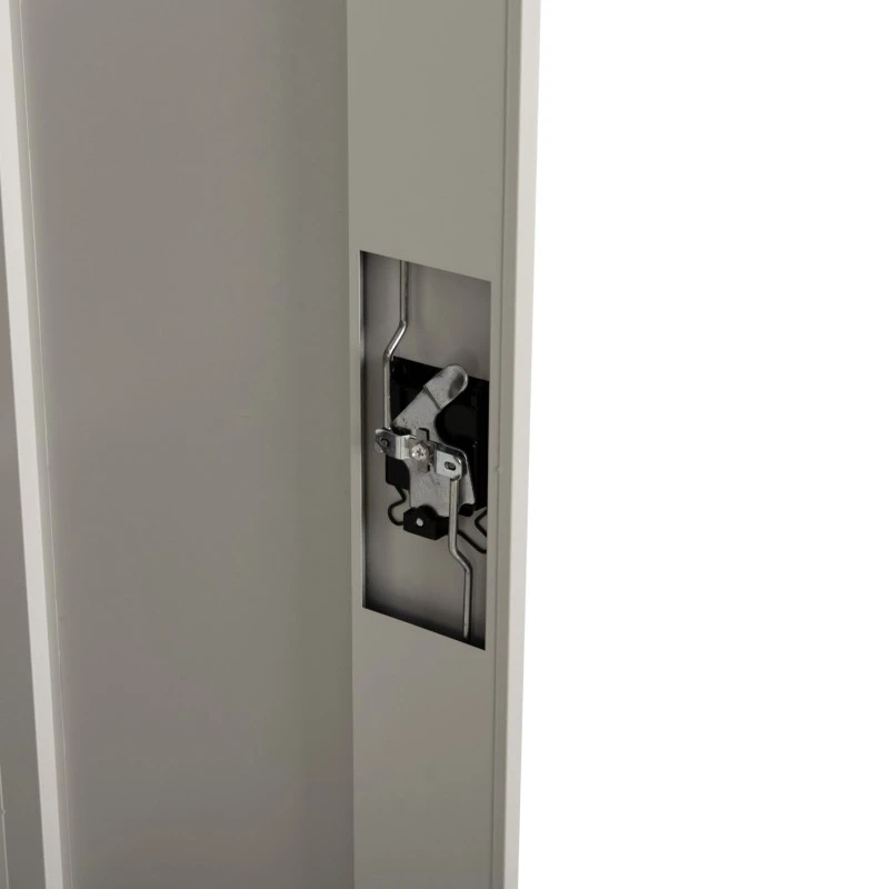 ΝΤΟΥΛΑΠΑ ΜΕΤΑΛΛΙΚΗ DURON HM21000 ΔΙΦΥΛΛΗ ΜΕ 5 ΑΠΟΘ.ΧΩΡΟΥΣ & ΠΟΔΙΑ- ΓΚΡΙ 90Χ40Χ190Yεκ