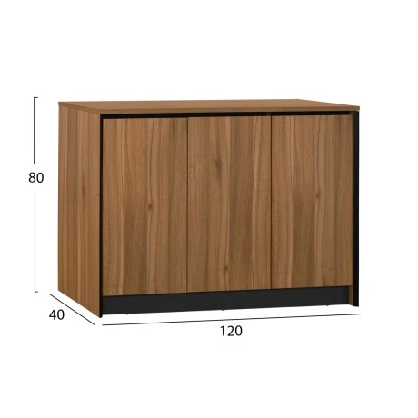 ΝΤΟΥΛΑΠΙ ΓΡΑΦΕΙΟΥ SUPREME HM2357 ΜΕΛΑΜΙΝΗ ΣΕ HONEY OAK & ΓΚΡΙ 120x40x80Υεκ.