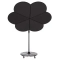 ΟΜΠΡΕΛΑ ΜΕ ΒΑΣΗ ΣΕΙΡΑ CANNOPY (flower) HM21286.01 ΑΛΟΥΜΙΝΙΟ-ΓΡΑΝΙΤΗΣ-ΜΟΛΥΒΙ ΧΡΩΜΑ 2,38x2,2μ