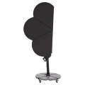 ΟΜΠΡΕΛΑ ΜΕ ΒΑΣΗ ΣΕΙΡΑ CANNOPY (flower) HM21286.01 ΑΛΟΥΜΙΝΙΟ-ΓΡΑΝΙΤΗΣ-ΜΟΛΥΒΙ ΧΡΩΜΑ 2,38x2,2μ