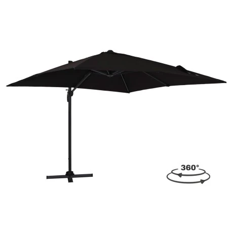 ΟΜΠΡΕΛΑ SHADER HM6025.03 ALU ΕΠΑΓΓΕΛΜΑΤΙΚΗ ΚΡΕΜΑΣΤΗ 3X3 360 ΜΟΙΡΩΝ ME ΜΑΥΡΟ ΑΚΡΥΛΙΚΟ ΠΑΝΙ