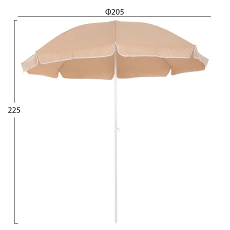 ΟΜΠΡΕΛΑ ΘΑΛΑΣΣΗΣ RANDALL 8 FIBERGLASS ΑΚΤΙΝΕΣ 2.20μ HM6015.04 MOKA