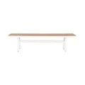 ΠΑΓΚΑΚΙ ΑΛΟΥΜΙΝΙΟΥ TAWNEE HM6038.02 ΛΕΥΚΟ-POLYWOOD ΚΑΘΙΣΜΑ ΦΥΣΙΚΟ 150x36x45Υεκ.