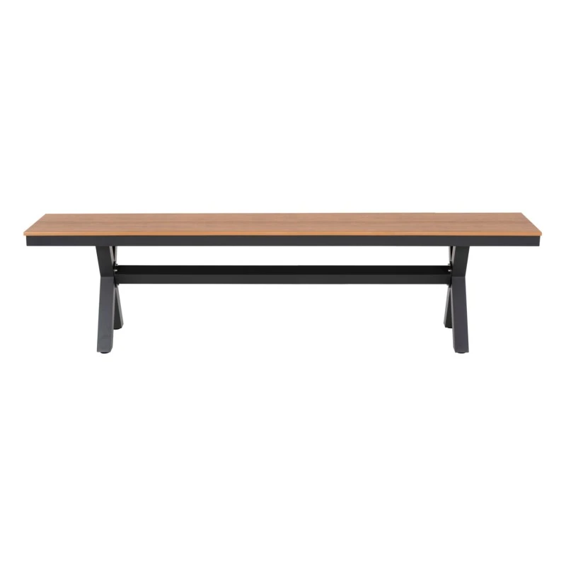 ΠΑΓΚΑΚΙ ΑΛΟΥΜΙΝΙΟΥ TAWNEE HM6040.01 ΑΝΘΡΑΚΙ-POLYWOOD ΚΑΘΙΣΜΑ ΦΥΣΙΚΟ 220x36x44,5Υεκ.
