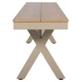 ΠΑΓΚΑΚΙ ΑΛΟΥΜΙΝΙΟΥ TAWNEE HM6040.04 ΣΑΜΠΑΝΙ-POLYWOOD ΚΑΘΙΣΜΑ ΦΥΣΙΚΟ 220x36x44,5Υεκ.