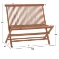 ΠΑΓΚΑΚΙ KENDALL HM18128 ΠΤΥΣΣΟΜΕΝΟ ΑΠΟ ΞΥΛΟ ΤΕΑΚ ΣΕ ΦΥΣΙΚΟ ΧΡΩΜΑ 100x47x89Υεκ.