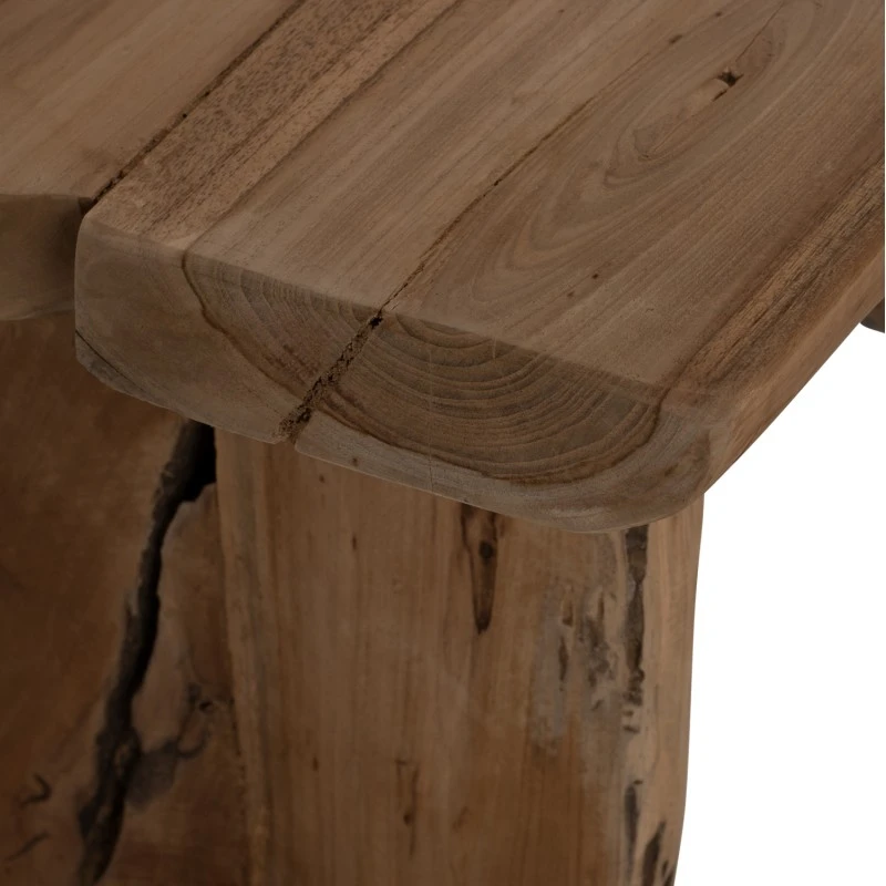 ΠΑΓΚΑΚΙ YEDI HM9347 ΑΠΟ ΜΑΣΙΦ ΞΥΛΟ TEAK ΦΥΣΙΚΟ 80X40X44Y εκ.