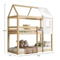 ΠΑΙΔΙΚΗ ΚΟΥΚΕΤΑ ΣΠΙΤΑΚΙ τ.MONTESSORI HOOD HM705.01 ΞΥΛΟ ΠΕΥΚΟΥ ΣΕ ΦΥΣΙΚΟ-ΣΤΡΩΜΑΤΑ 190x90εκ