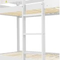 ΠΑΙΔΙΚΗ ΚΟΥΚΕΤΑ ΣΠΙΤΑΚΙ  τ.MONTESSORI HOOD HM705.03 ΞΥΛΟ ΠΕΥΚΟΥ ΣΕ ΛΕΥΚΟ-ΣΤΡΩΜΑΤΑ 190x90εκ