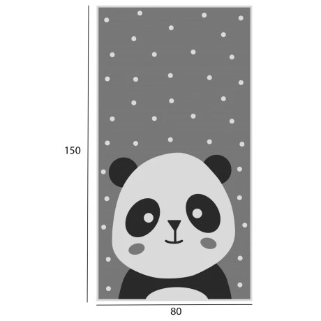 ΠΑΙΔΙΚΟ ΧΑΛΙ ΜΕ ΚΡΟΣΙΑ ΣΕΙΡΑ KIDDER HM7678.14 PANDA ΓΚΡΙ 80Χ150 εκ.