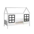 ΠΑΙΔΙΚΟ ΚΡΕΒΑΤΙ τ.MONTESSORI DOMER HM742.01 ΞΥΛΟ ΠΕΥΚΟΥ ΛΕΥΚΟ--ΓΙΑ 90x190εκ