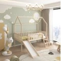 ΠΑΙΔΙΚΟ ΚΡΕΒΑΤΙ τ.MONTESSORI ΜΕ ΤΣΟΥΛΗΘΡΑ PHYLLIS HM701.01 ΞΥΛΟ ΠΕΥΚΟΥ ΦΥΣΙΚΟ ΓΙΑ 90x190εκ