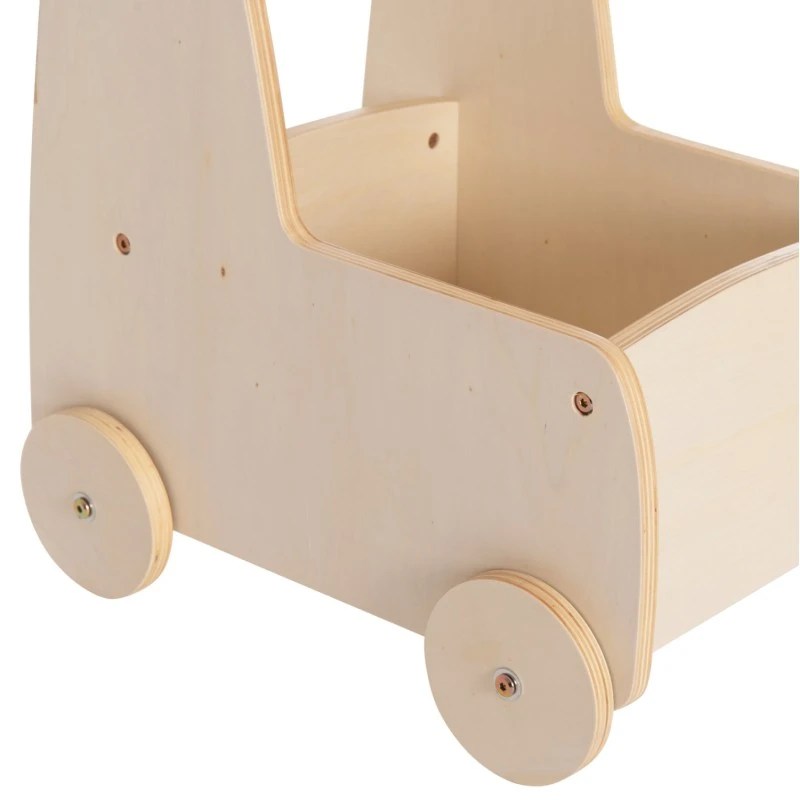 ΠΑΙΔΙΚΟ ΤΡΟΛΕΥ/ΚΑΡΟΤΣΑΚΙ RICKI HM18341.01 MDF & ΚΟΝΤΡΑΠΛΑΚΕ ΦΥΣΙΚΟ 33x45x50Υεκ