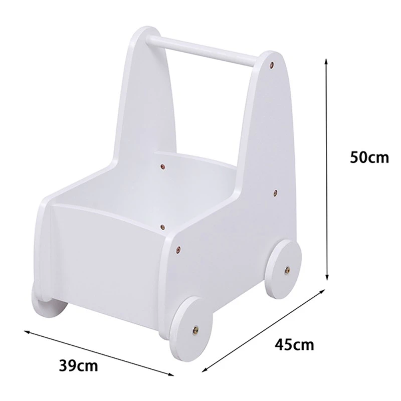 ΠΑΙΔΙΚΟ ΤΡΟΛΕΥ/ΚΑΡΟΤΣΑΚΙ RICKI HM18341.03 MDF & ΚΟΝΤΡΑΠΛΑΚΕ ΛΕΥΚΟ 33x45x50Υεκ