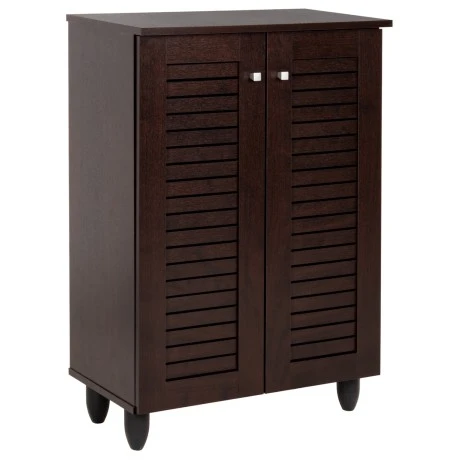 ΠΑΠΟΥΤΣΟΘΗΚΗ-ΝΤΟΥΛΑΠΑ PROLLY HM9608.01 ΜΕΛΑΜΙΝΗ WENGE-2ΠΟΡΤΕΣ-4ΡΑΦΙΑ 60x34x88Υεκ.