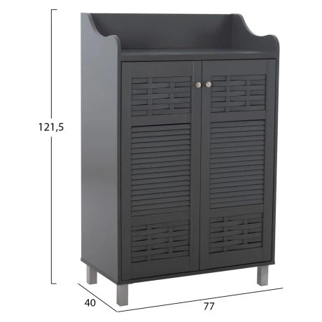 ΠΑΠΟΥΤΣΟΘΗΚΗ-ΝΤΟΥΛΑΠΙ KAILENA HM2230.10 ΜΕΛΑΜΙΝΗ ΓΚΡΙ 77x40x121,5 εκ.
