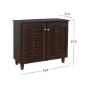 ΠΑΠΟΥΤΣΟΘΗΚΗ-ΝΤΟΥΛΑΠΙ ΞΥΛΙΝΗ CASSIOPE HM2208.01 WENGE 77Χ34Χ63Υεκ.