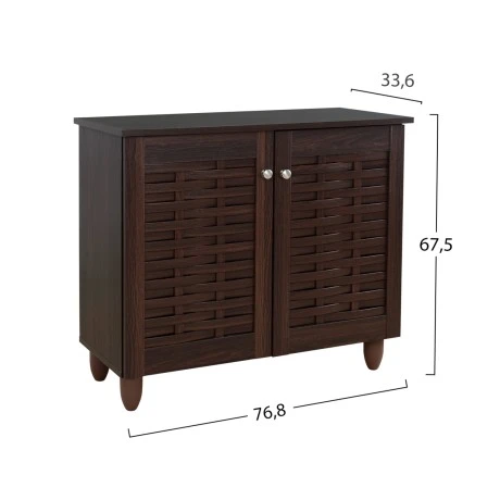 ΠΑΠΟΥΤΣΟΘΗΚΗ-ΝΤΟΥΛΑΠΙ ΞΥΛΙΝΗ CASSIOPE HM2208.01 WENGE 77Χ34Χ67.5Υεκ.