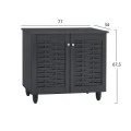 ΠΑΠΟΥΤΣΟΘΗΚΗ-ΝΤΟΥΛΑΠΙ ΞΥΛΙΝΗ CASSIOPE HM2208.10 ΓΚΡΙ 77Χ34Χ67.5εκ.