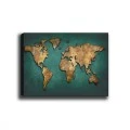 ΠΙΝΑΚΑΣ ΚΑΜΒΑΣ WORLD MAP HM7197.01 100X3X70 εκ.