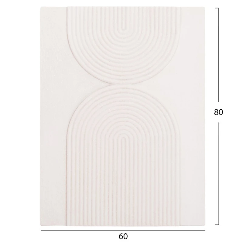 ΠΙΝΑΚΑΣ ΟΡΘΟΓΩΝΙΟΣ ΣΕΙΡΑ SANTORINI HM4523 MDF ΣΕ ΥΠΟΛΕΥΚΟ ΧΡΩΜΑ 60x4(πάχος)x80Υεκ.