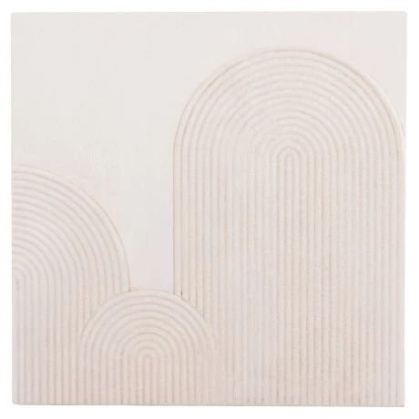 ΠΙΝΑΚΑΣ ΤΕΤΡΑΓΩΝΟΣ ΣΕΙΡΑ SANTORINI HM4517 MDF ΣΕ ΥΠΟΛΕΥΚΟ ΧΡΩΜΑ 80x4,5(πάχος)x80Υεκ.